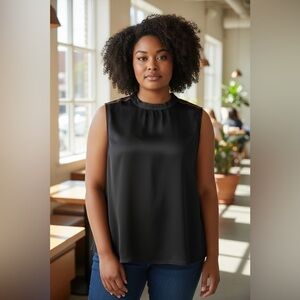 NWOT, Trendsetter, Black Sleeveless Blouse, Plus Size XXL